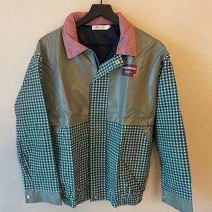 MAJESDA® - PLAID POLO STITCHING WINTER COAT